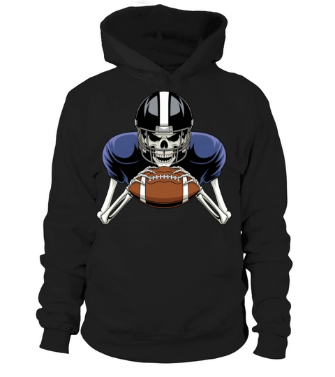 Halloween Skeleton American Football Player Spooky Hoodie Unisex