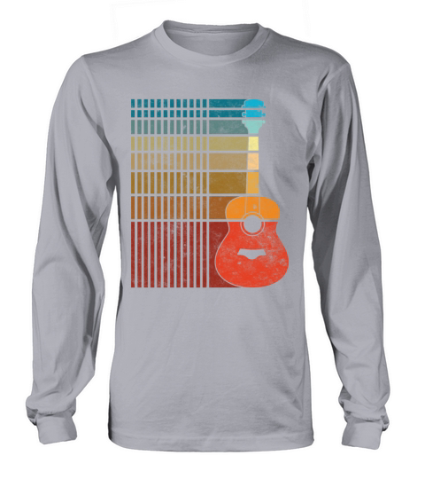 70s Retro Vintage Guitar Music Long sleeved Unisex