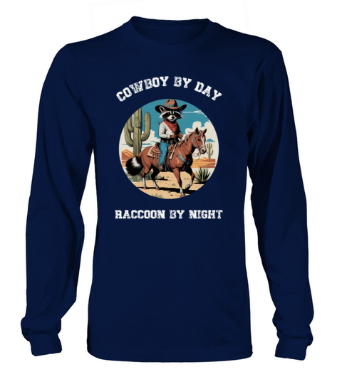 Vintage Racoon Cowboy Western Long sleeved Unisex