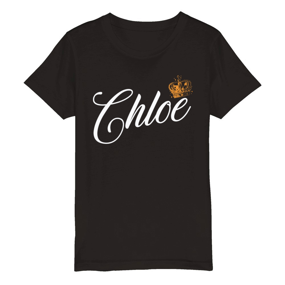 Chloe Custom Name for Women Kids Toddlers - Chloe Organic Kids Crewneck T-shirt