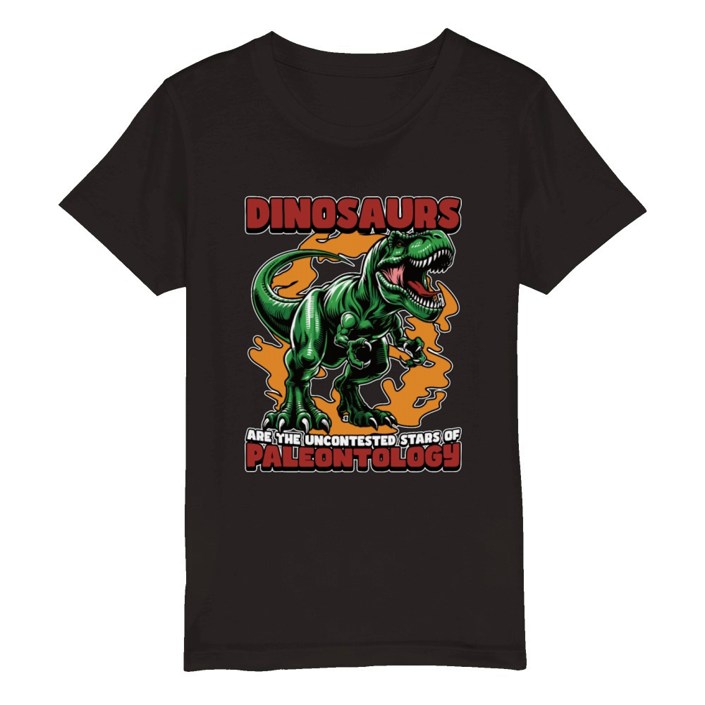 Paleontology Dinosaurs Are The Fossil Collector Organic Kids Crewneck T-shirt
