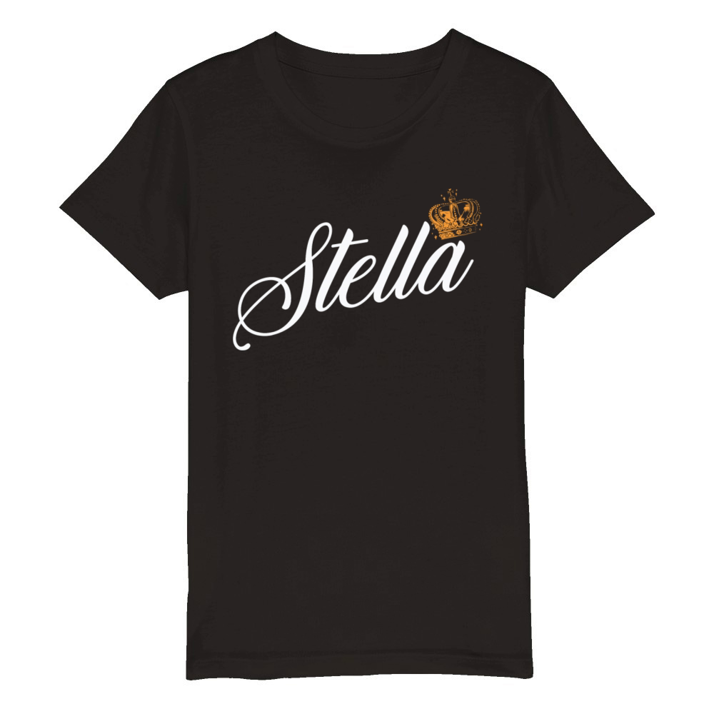 Stella Name for Women Kids Toddlers - Stella Organic Kids Crewneck T-shirt