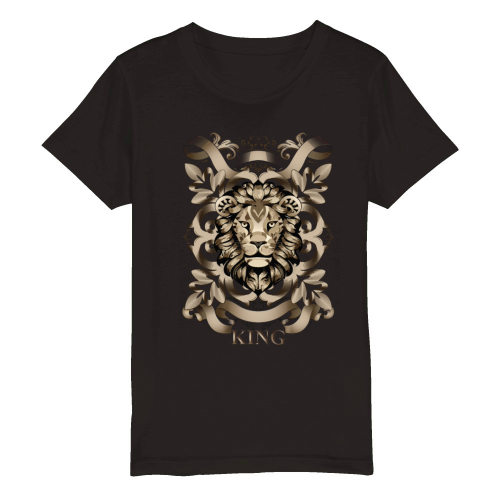 VINTAGE LION KING Organic Kids Crewneck T-shirt