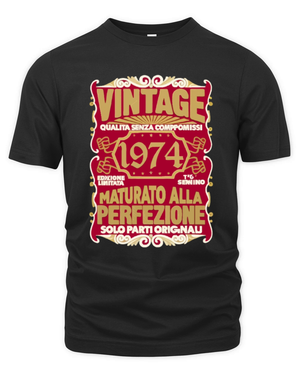 50 Compleanno 50 Uomo Anni Retro Vintage 1974 Reg Organic Unisex T-shirt