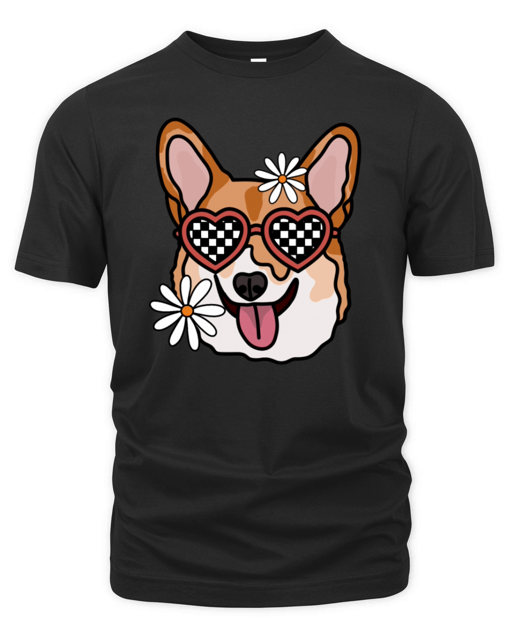 Corgi retro dog Organic Unisex T-shirt