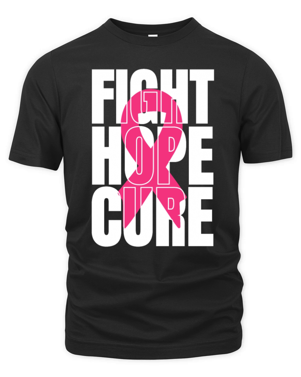 Fight Hope Cure Support Breast Cancer Organic Unisex T-shirt