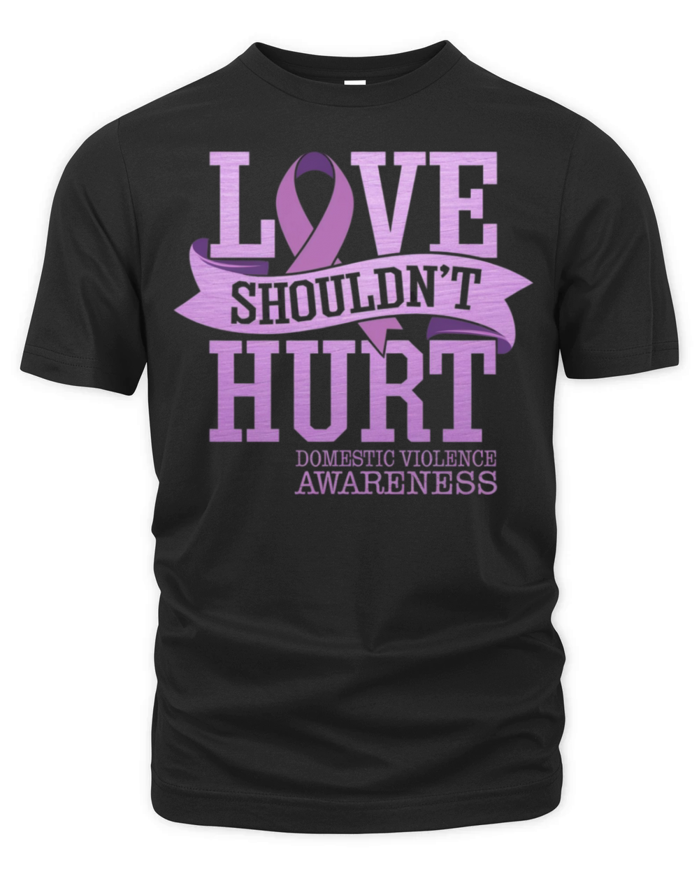 Love Shouldnt Hurt Domestic Violence Awareness Organic Unisex T-shirt
