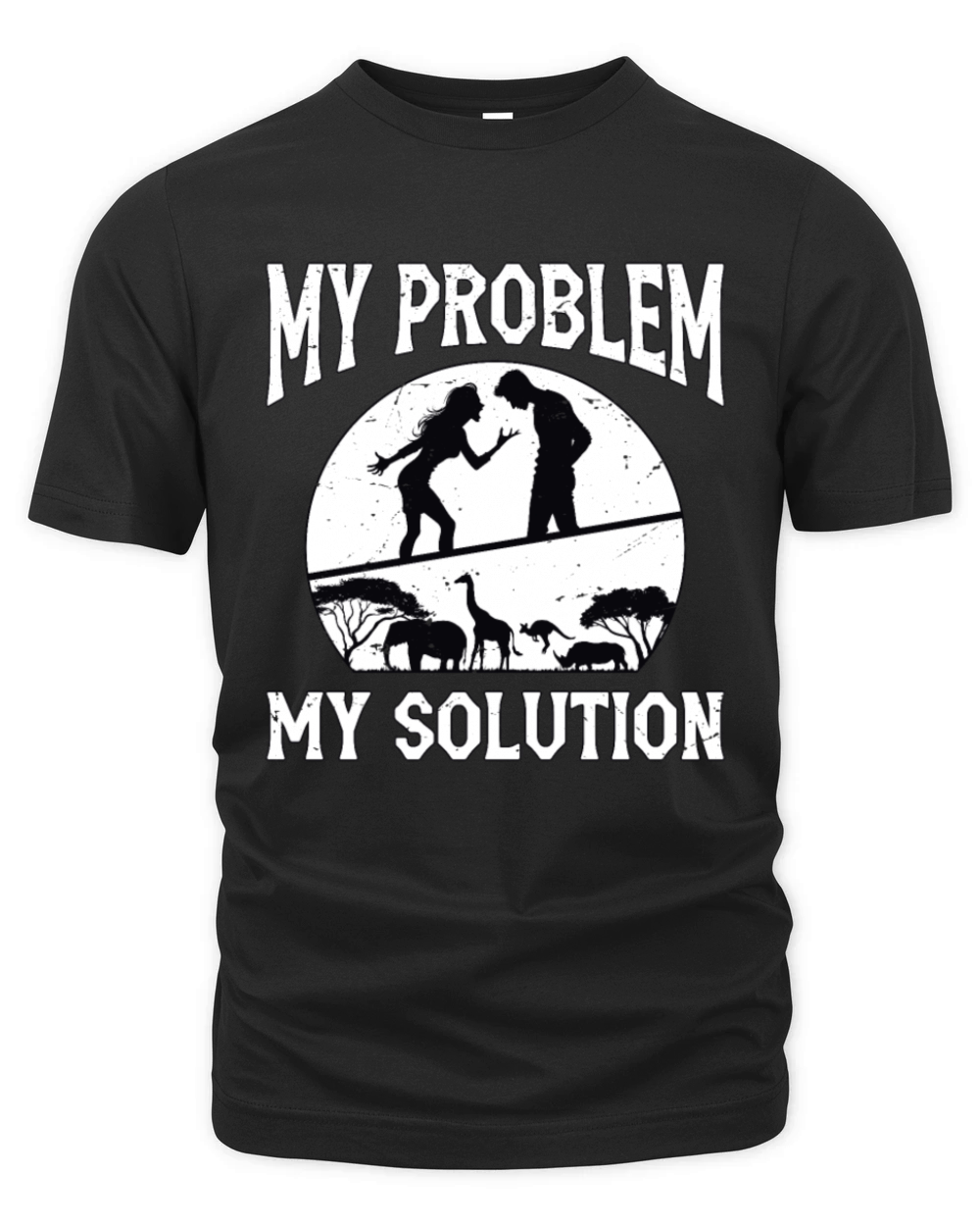 Zoologist My Problem My Solution Pictogram Dad Mom Organic Unisex T-shirt