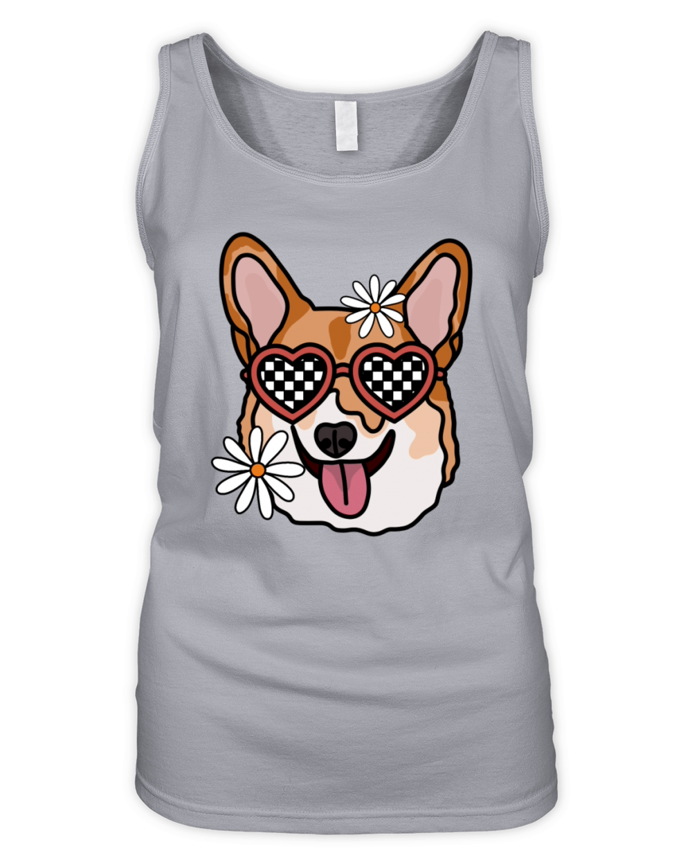 Corgi retro dog Organic Women's Tank Top