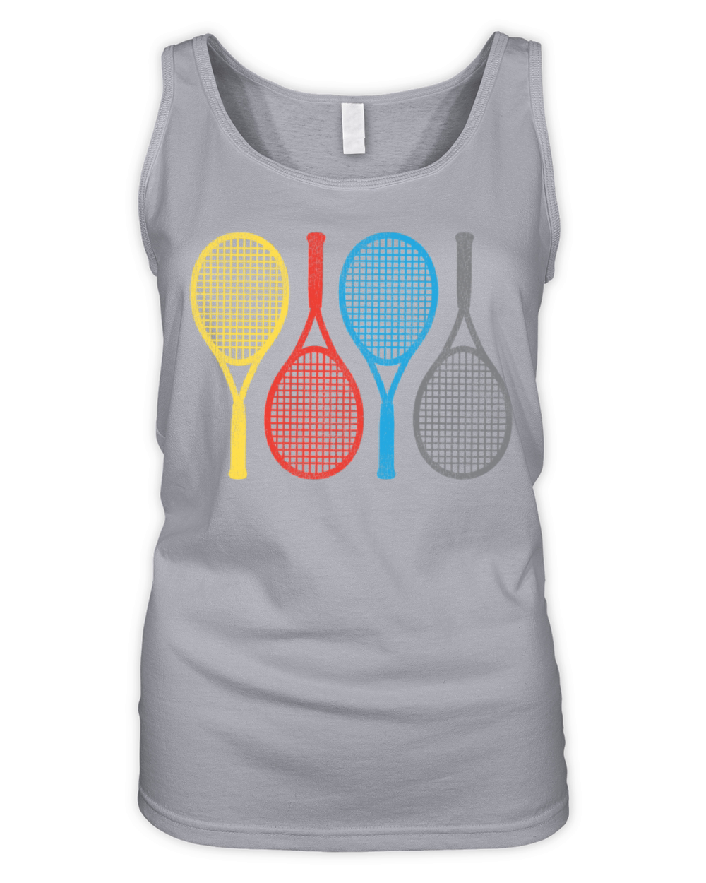 Funny Tennis Player Racket Retro Organic Women's Tank Top