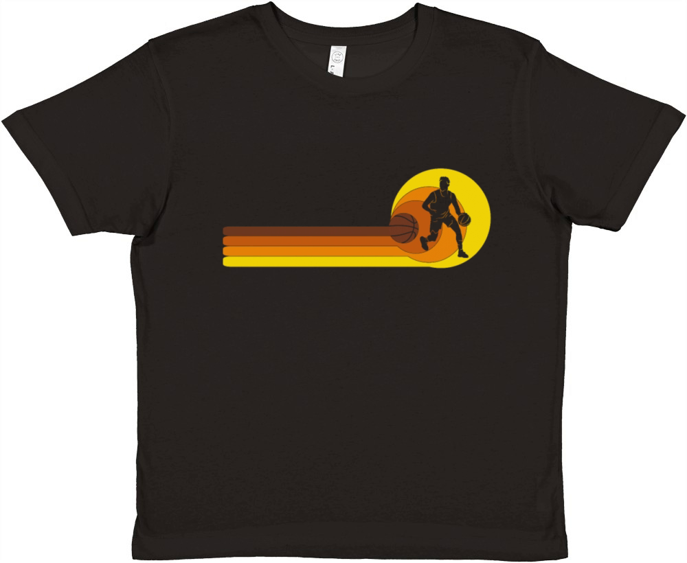 Basketball-Player Vintage 70s 80s Years Birthday Premium Kids Crewneck T-shirt