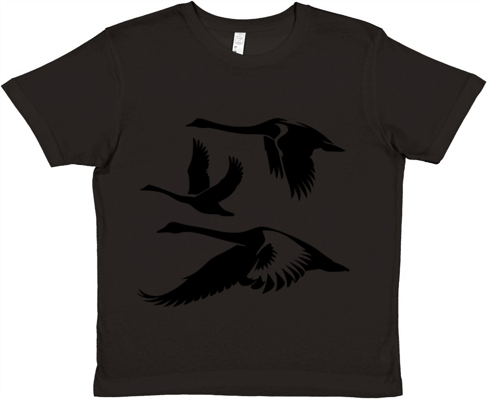 Elegant Mute Swan Flock Of Swanbirds Premium Kids Crewneck T-shirt