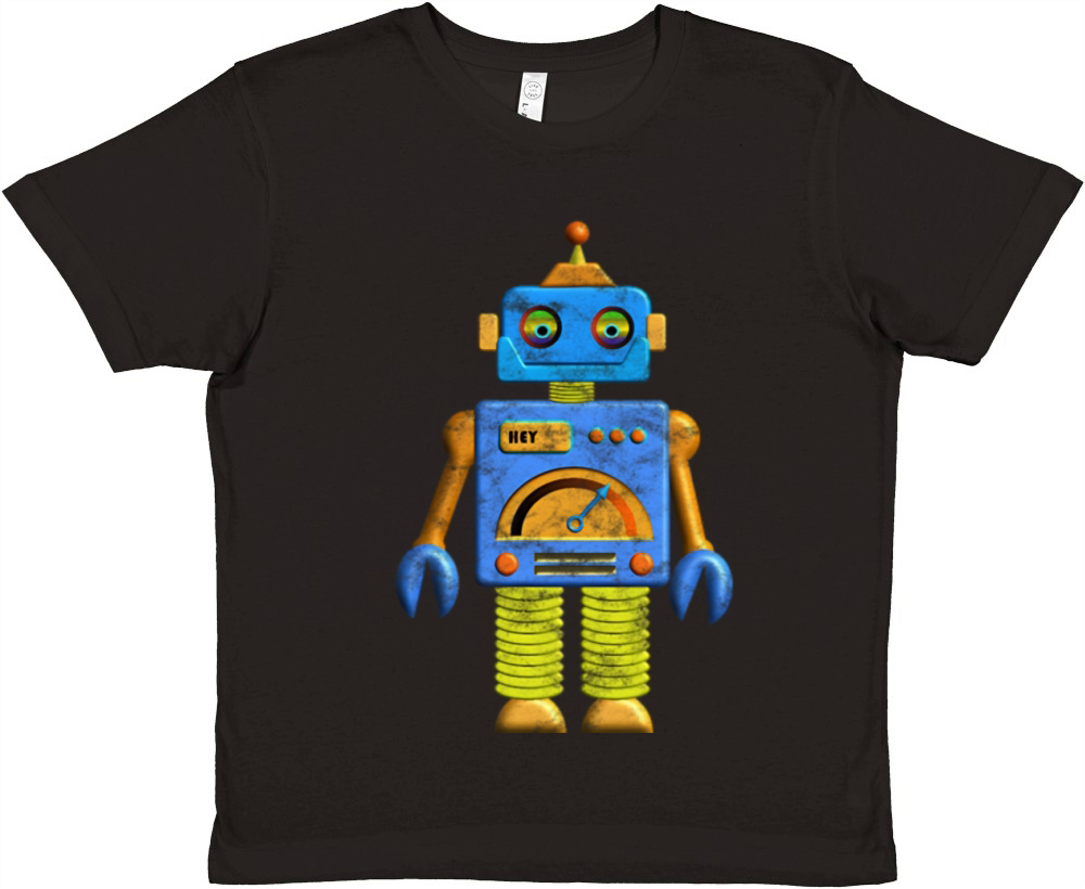 Hey Robot Vintage Premium Kids Crewneck T-shirt