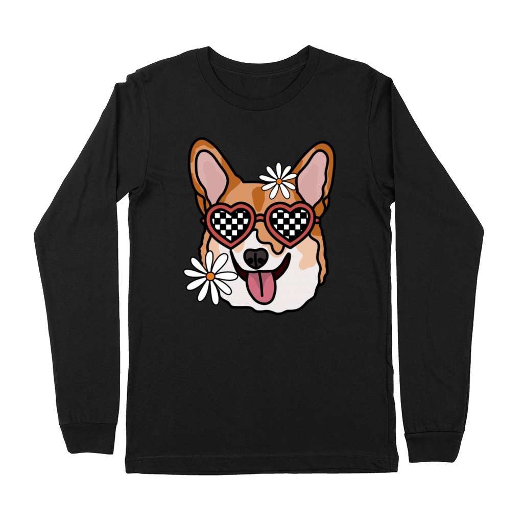 Corgi retro dog Premium Long Sleeve