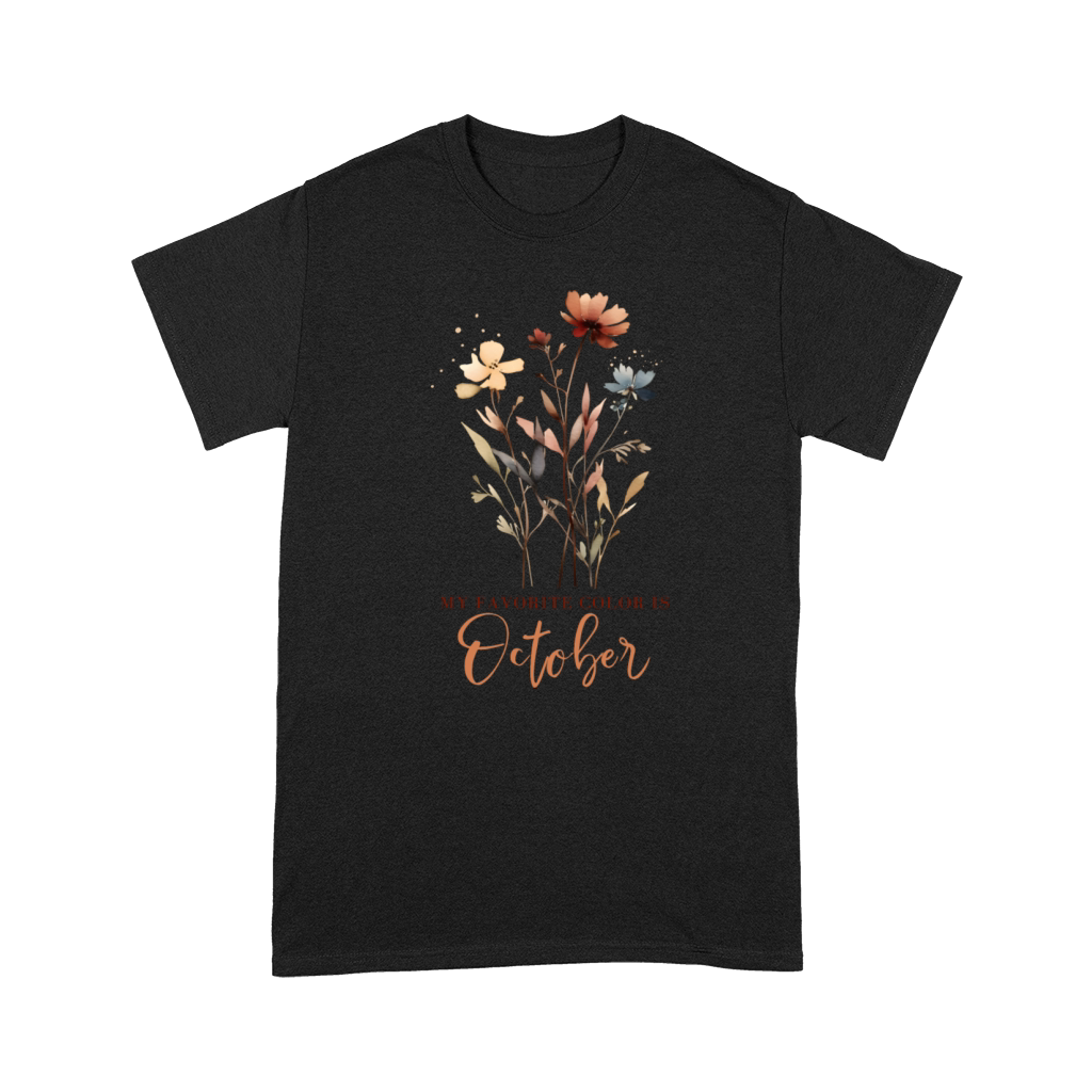 Colorful Autumn Flowers with Quote Premium T-shirt