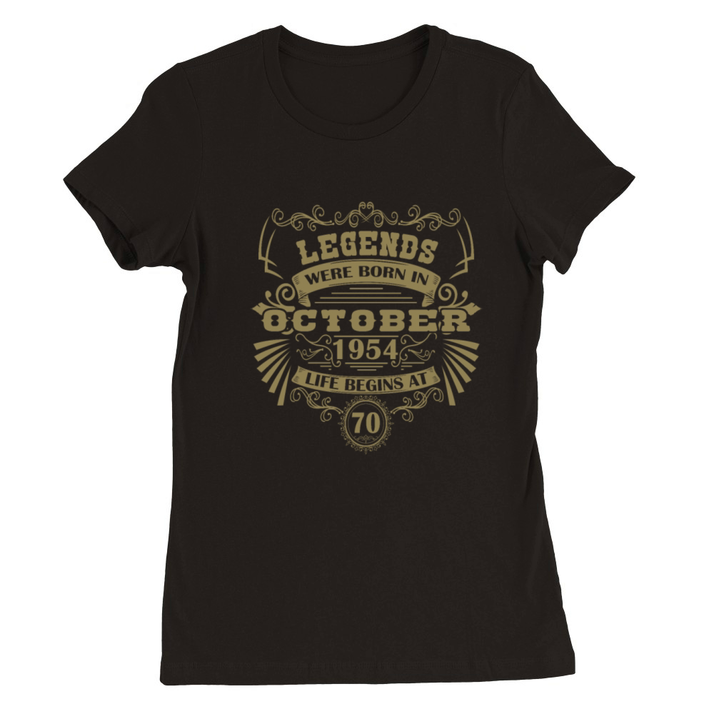 Legends born October 1954 vintage Western Premium Womens Crewneck T-shirt