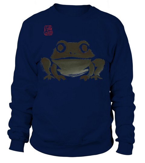 Grumpy Frog Illustration - Funny Animal Art Sweatshirt Unisex