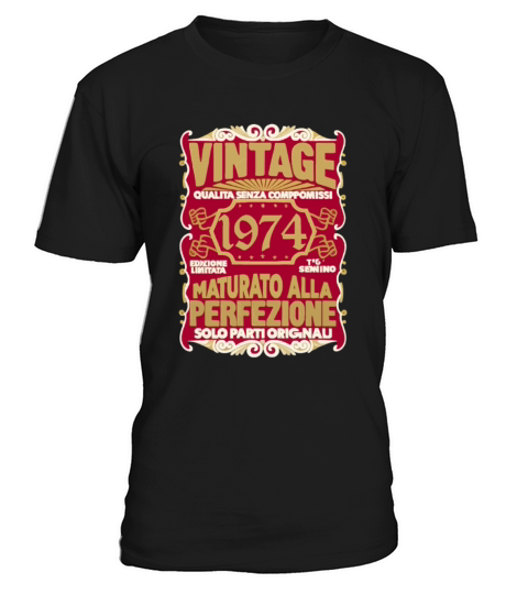 50 Compleanno 50 Uomo Anni Retro Vintage 1974 Reg T-Shirt Unisex