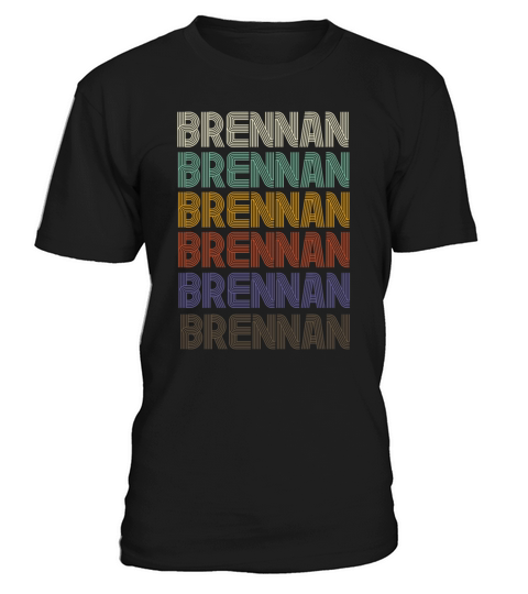 BRENNAN First Name Retro Pattern Vintage Stylet T-Shirt Unisex
