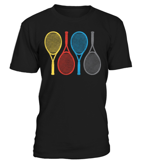 Funny Tennis Player Racket Retro T-Shirt Unisex