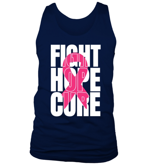Fight Hope Cure Support Breast Cancer Tank Top Unisex