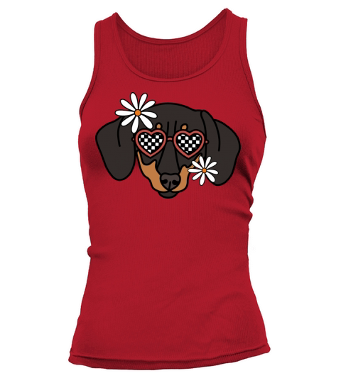 Duschund retro dog Tank top Woman