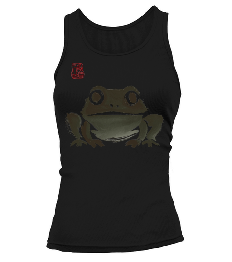 Grumpy Frog Illustration - Funny Animal Art Tank top Woman