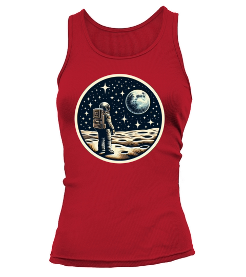 Retro astronaut watching stars space adventure 4 Tank top Woman