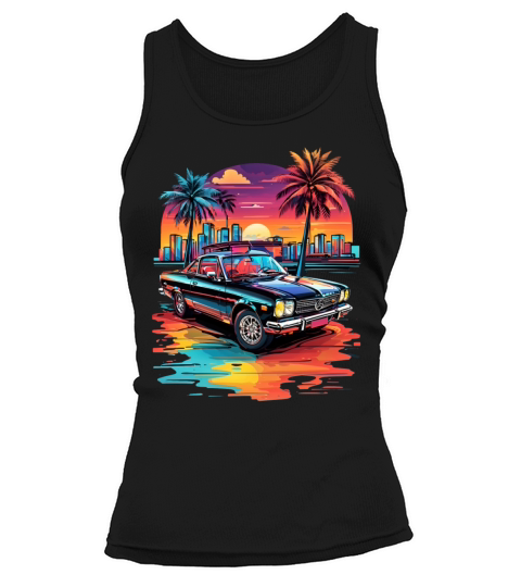Retro Car Cruiser at sunset Tank top Woman