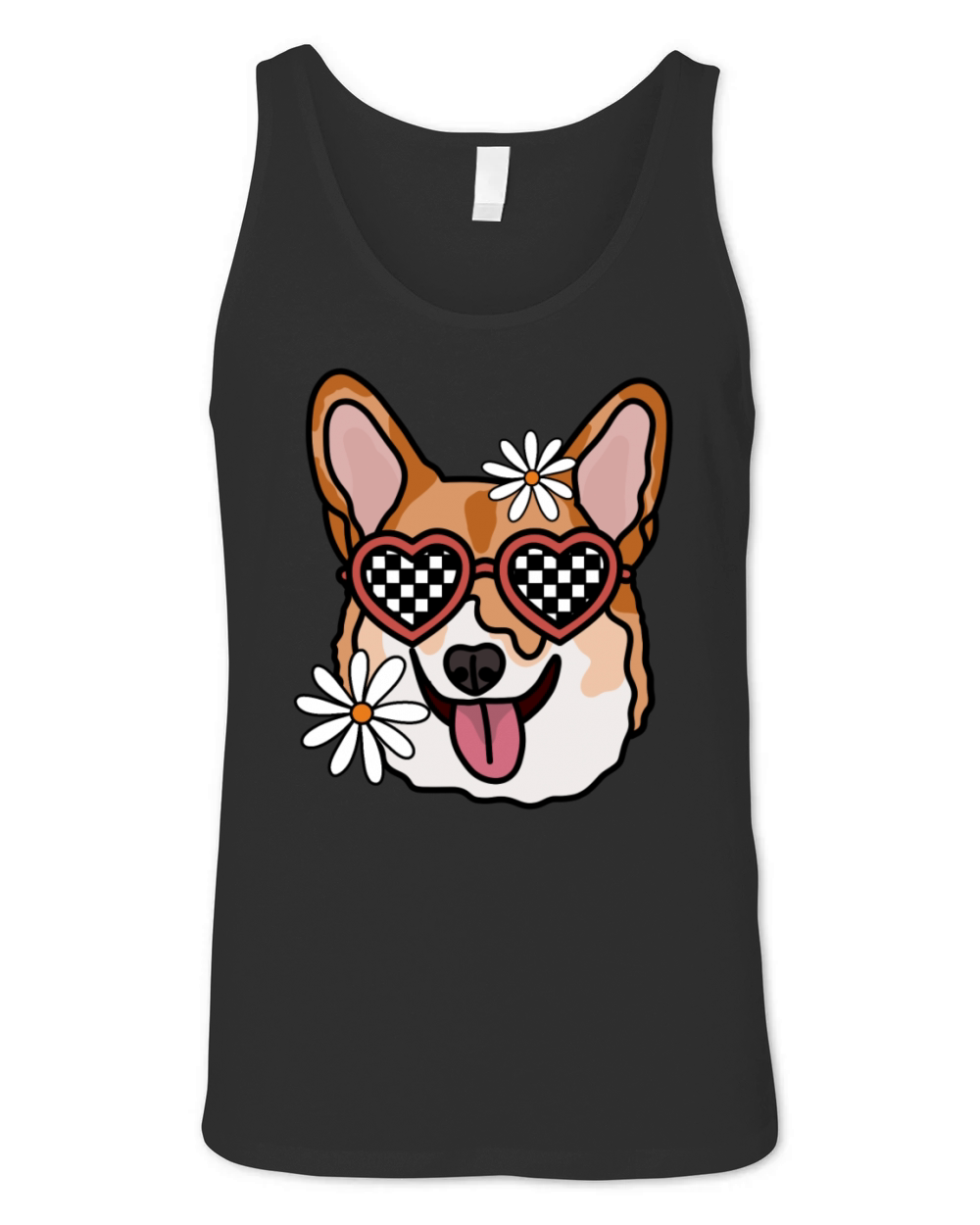 Corgi retro dog Unisex Jersey Tank