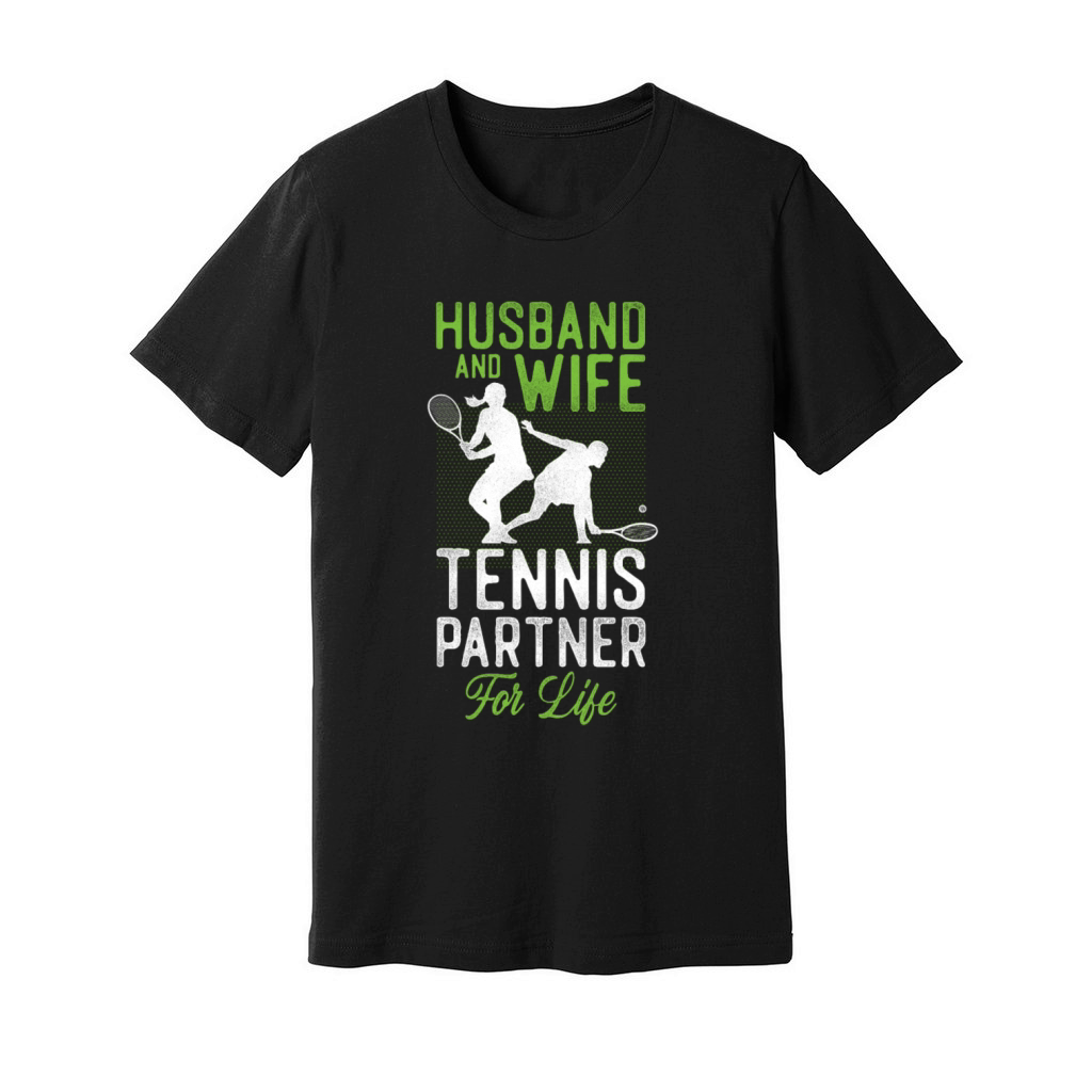 Funny Tennis Player Racket Husband Unisex Jersey Tee