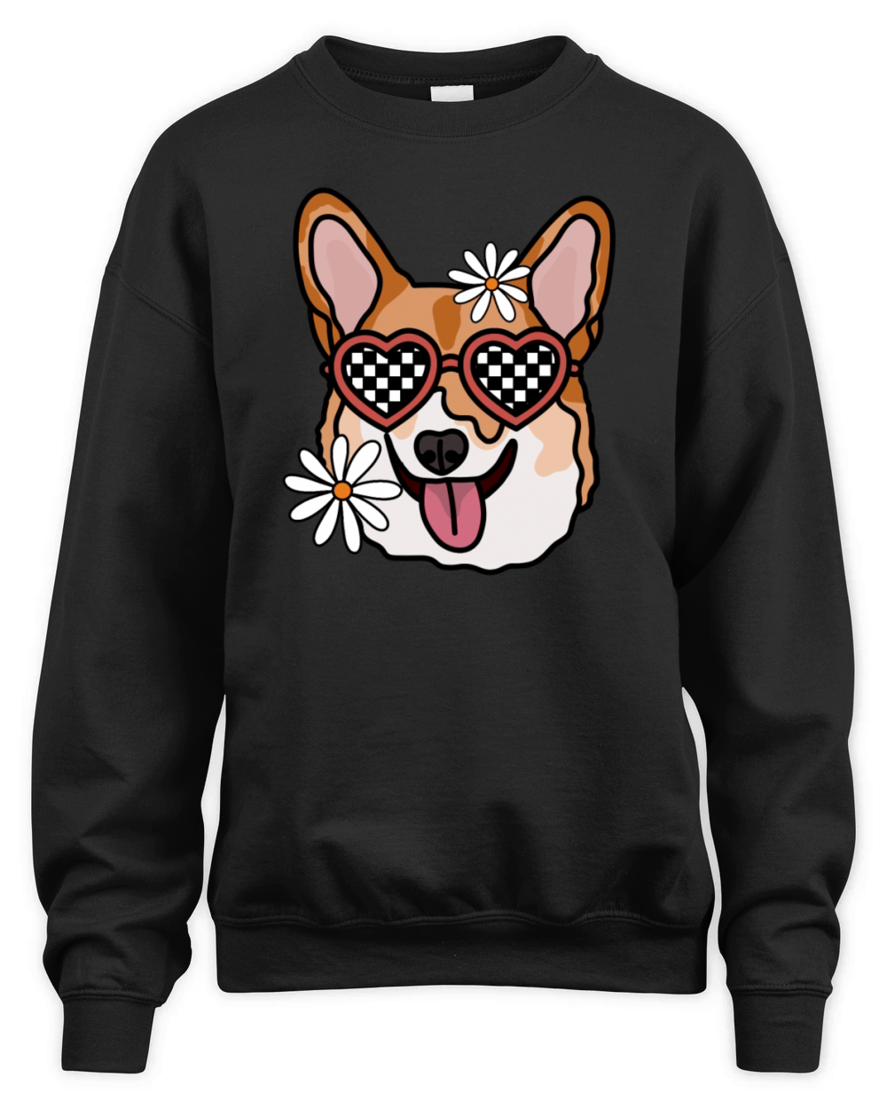Corgi retro dog Unisex Premium Crewneck Sweatshirt