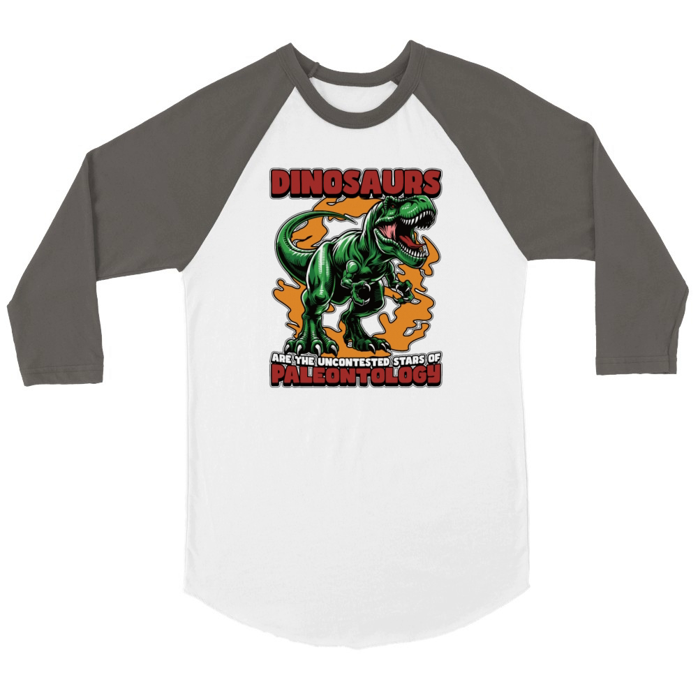 Paleontology Dinosaurs Are The Fossil Collector Unisex ¾ sleeve Raglan T-shirt