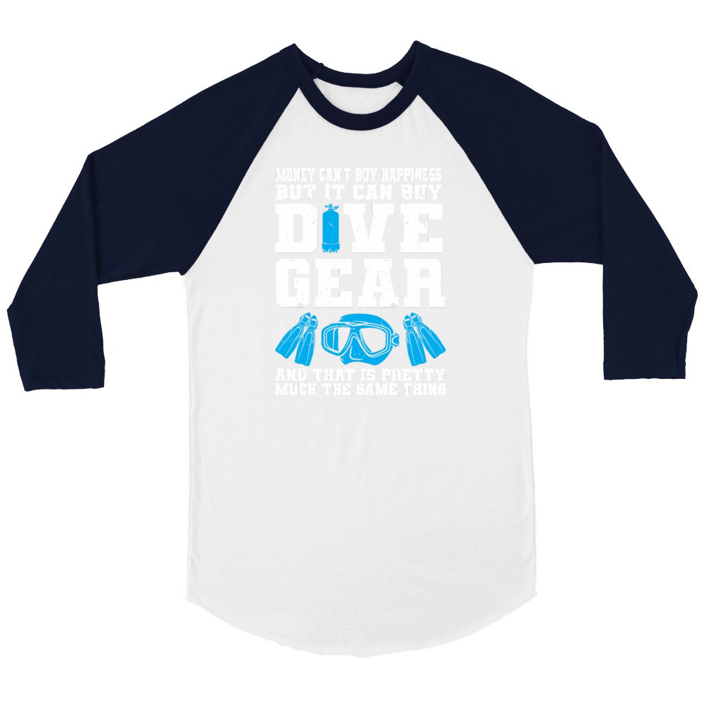 Scuba Diving Diver Unisex ¾ sleeve Raglan T-shirt