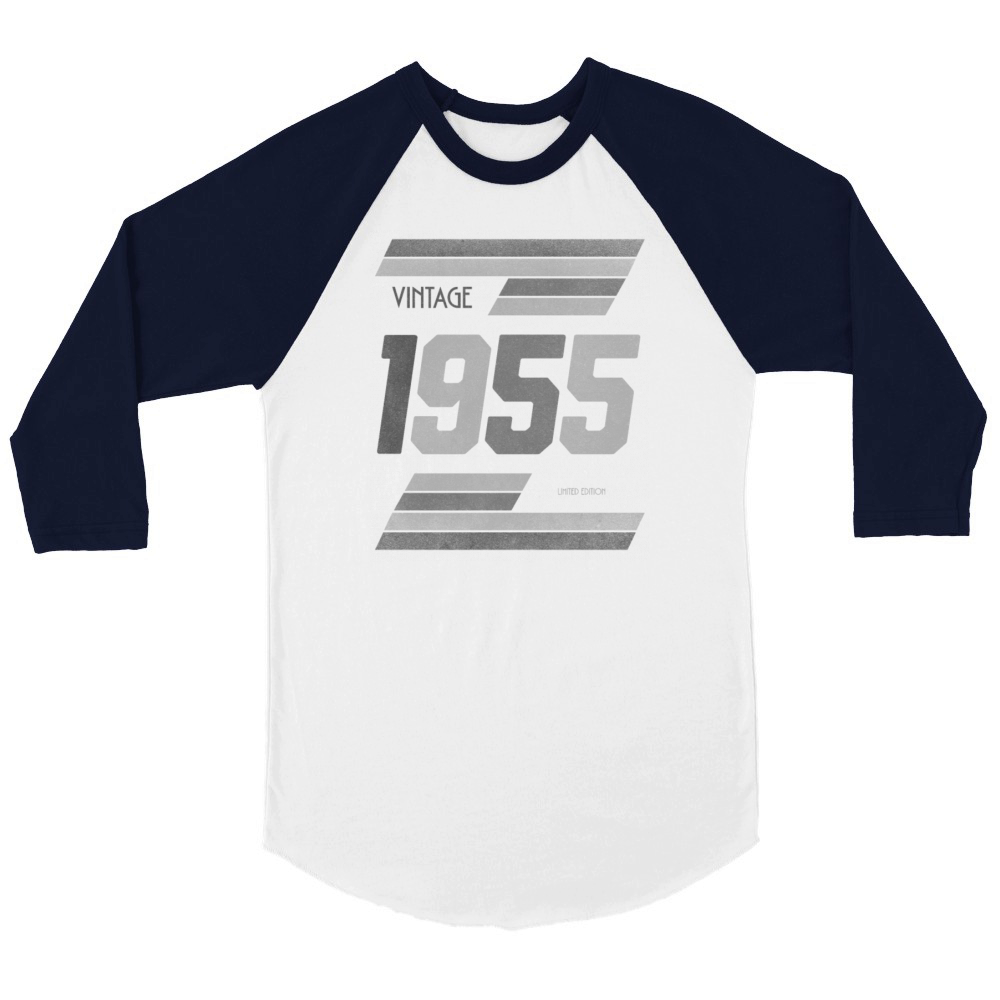 Vintage 1955 Limited Edition Unisex ¾ sleeve Raglan T-shirt