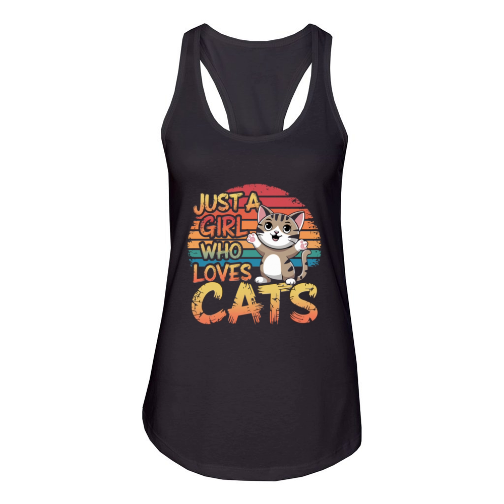 Just A Girl Who Loves Cats Women's Racerback Tank