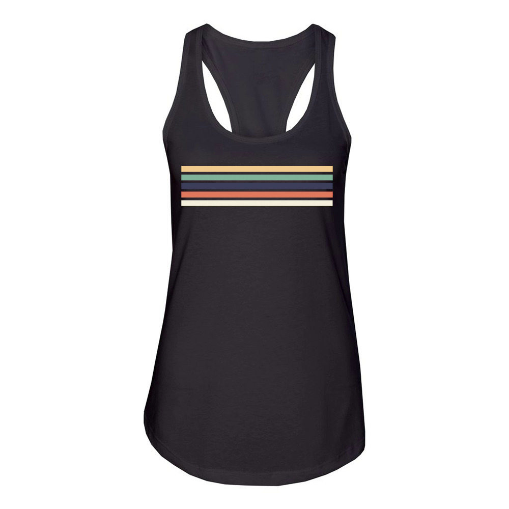 Retro stripe design with vintage vibe Women's Racerback Tank