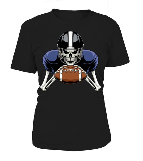Halloween Skeleton American Football Player Spooky Women's T-Shirt
