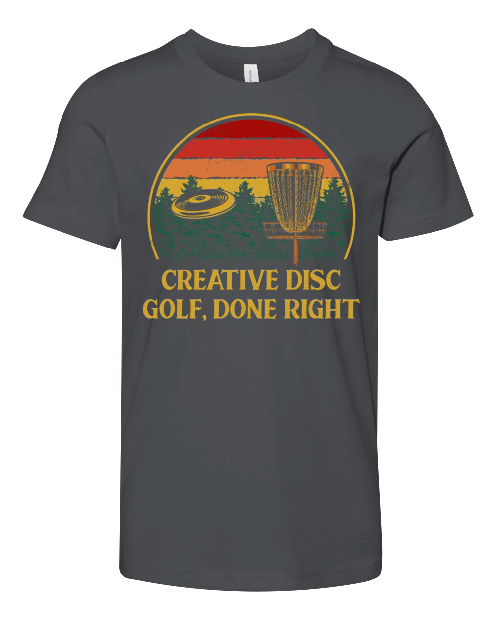 Creative Disc Golf Done Motivational Quote Golfer Youth Unisex Jersey Tee