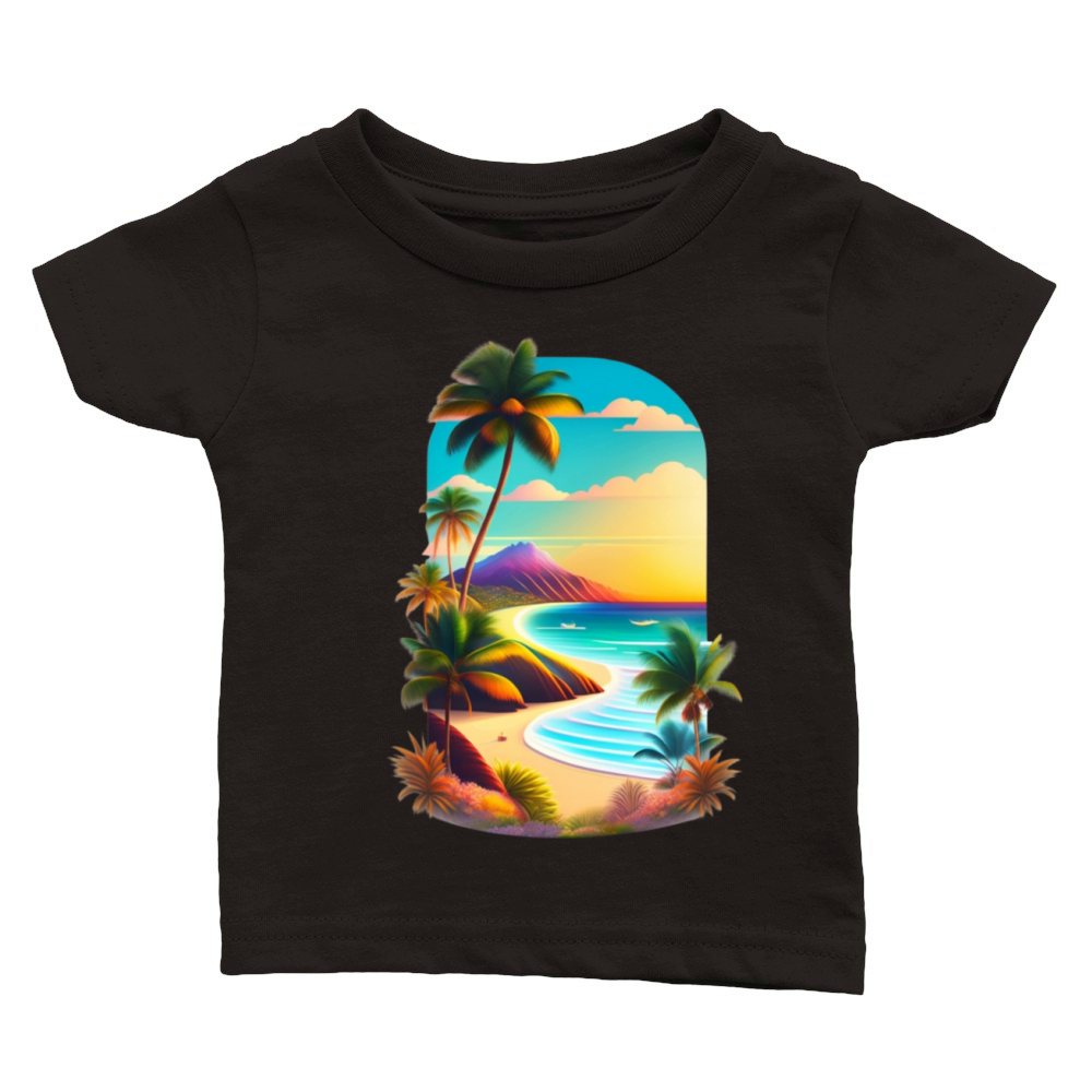 Beach Please Classic Baby Crewneck T-shirt