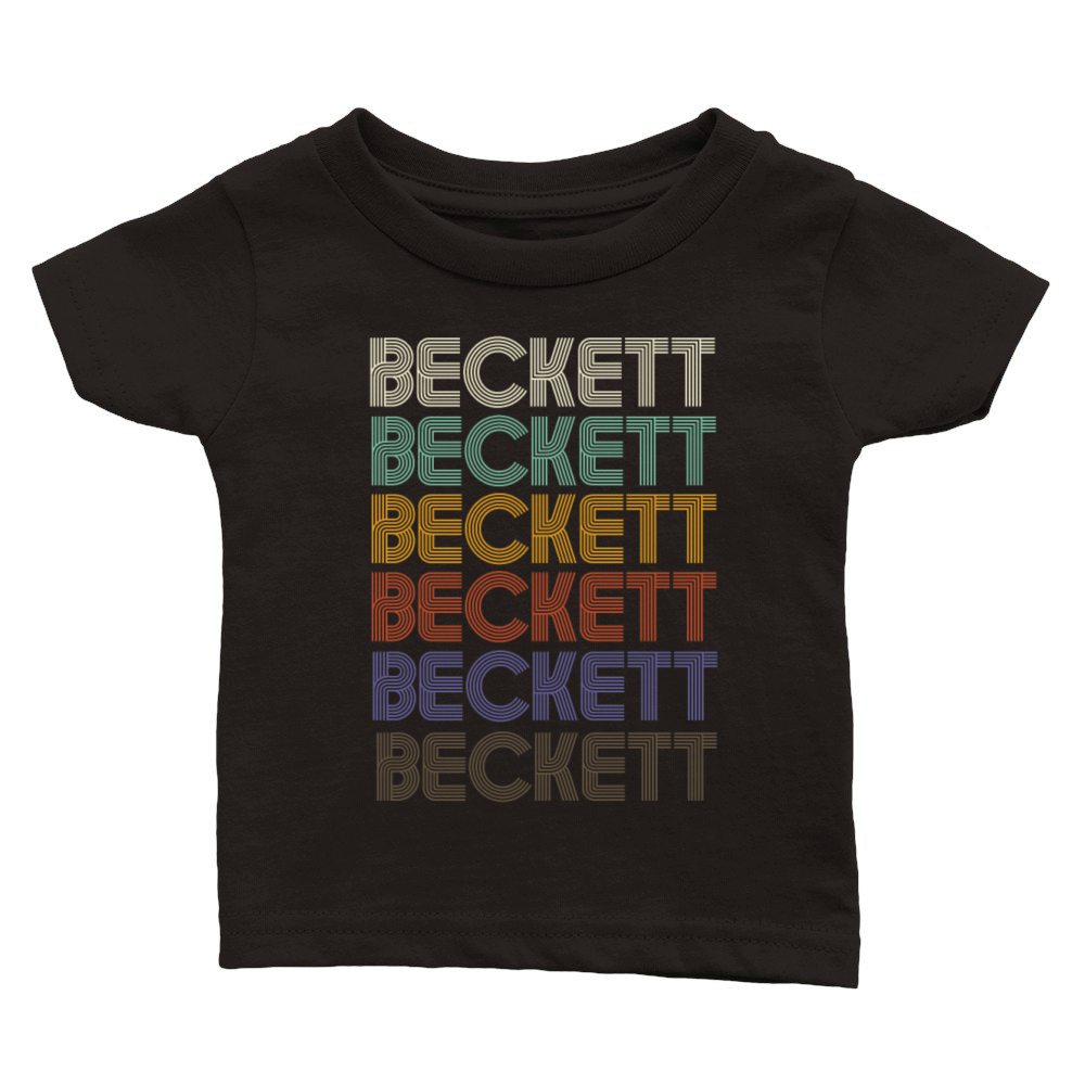 BECKETT First Name Retro Pattern Vintage Stylet Classic Baby Crewneck T-shirt
