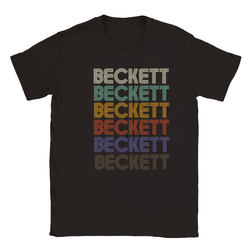 BECKETT First Name Retro Pattern Vintage Stylet Classic Kids Crewneck T-shirt