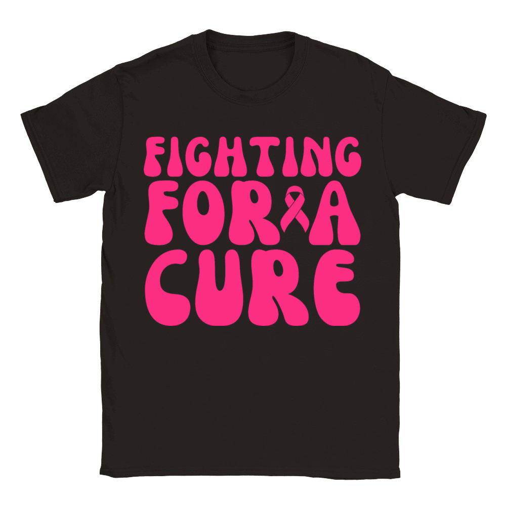 Fighting For A Cure Breast Cancer Awareness Classic Kids Crewneck T-shirt