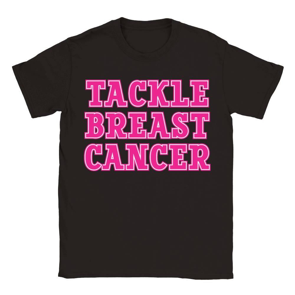 Pink Tackle Breast Cancer Support Classic Kids Crewneck T-shirt