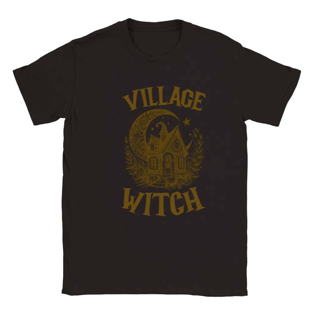 Village Witch Salem Vintage Halloween Classic Kids Crewneck T-shirt
