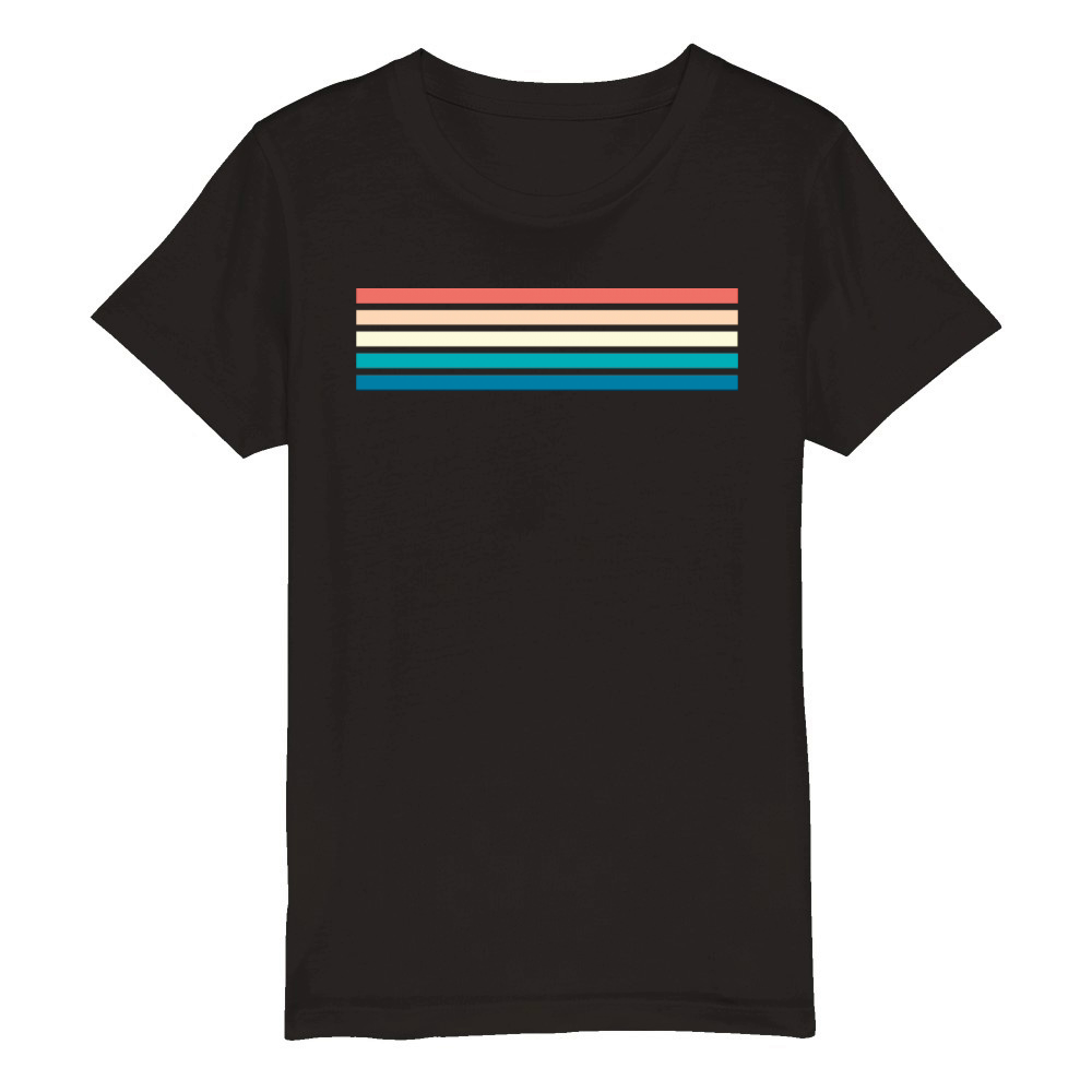 Retro stripe design with vintage vibe Organic Kids Crewneck T-shirt