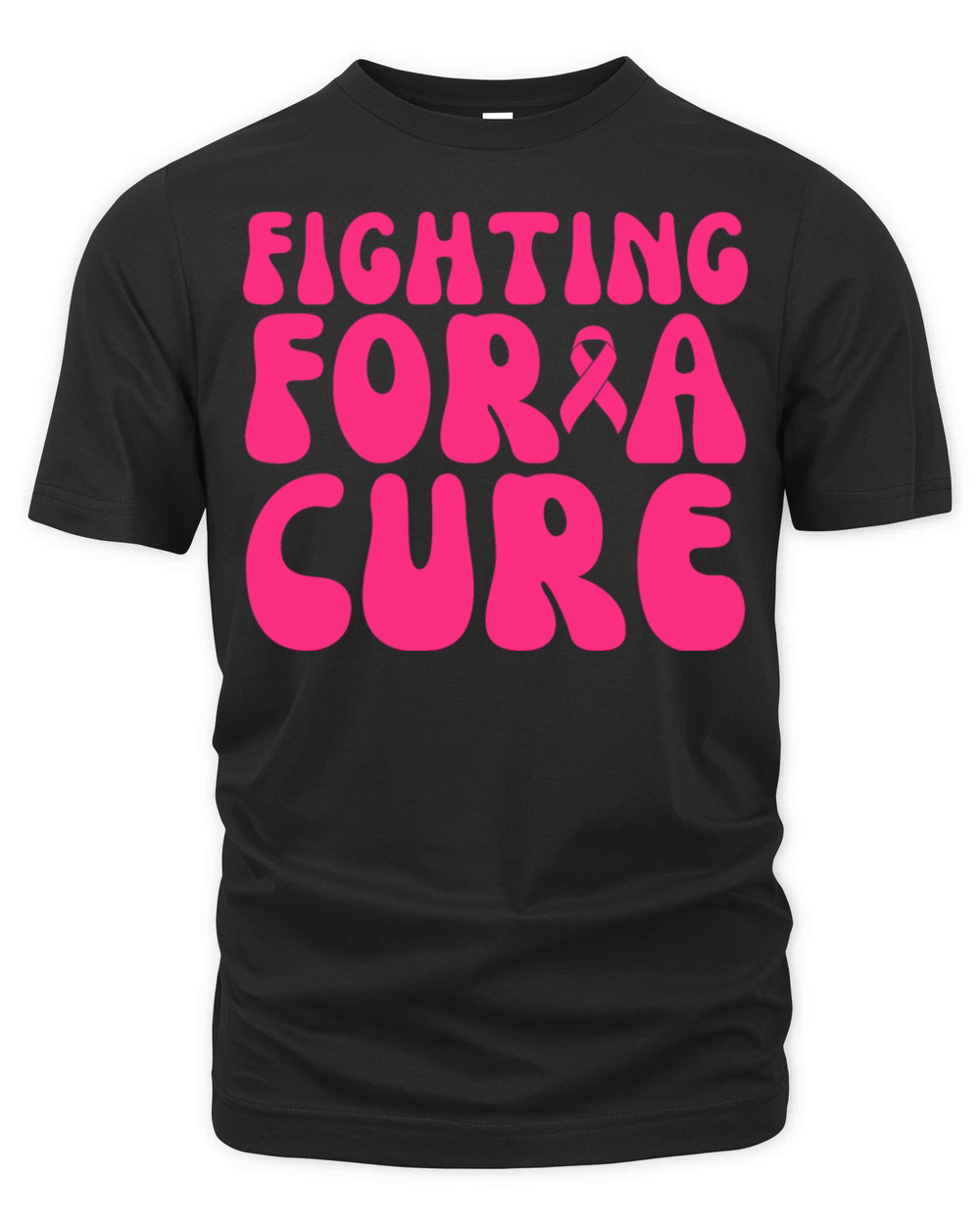 Fighting For A Cure Breast Cancer Awareness Organic Unisex T-shirt
