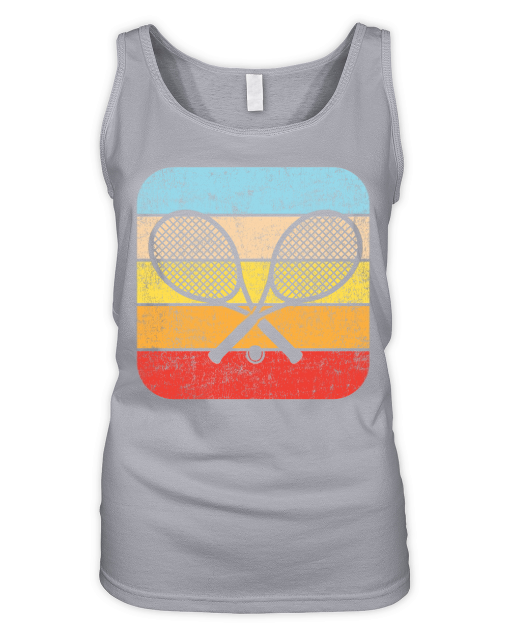 Funny Tennis Player Racket Retro Organic Women's Tank Top