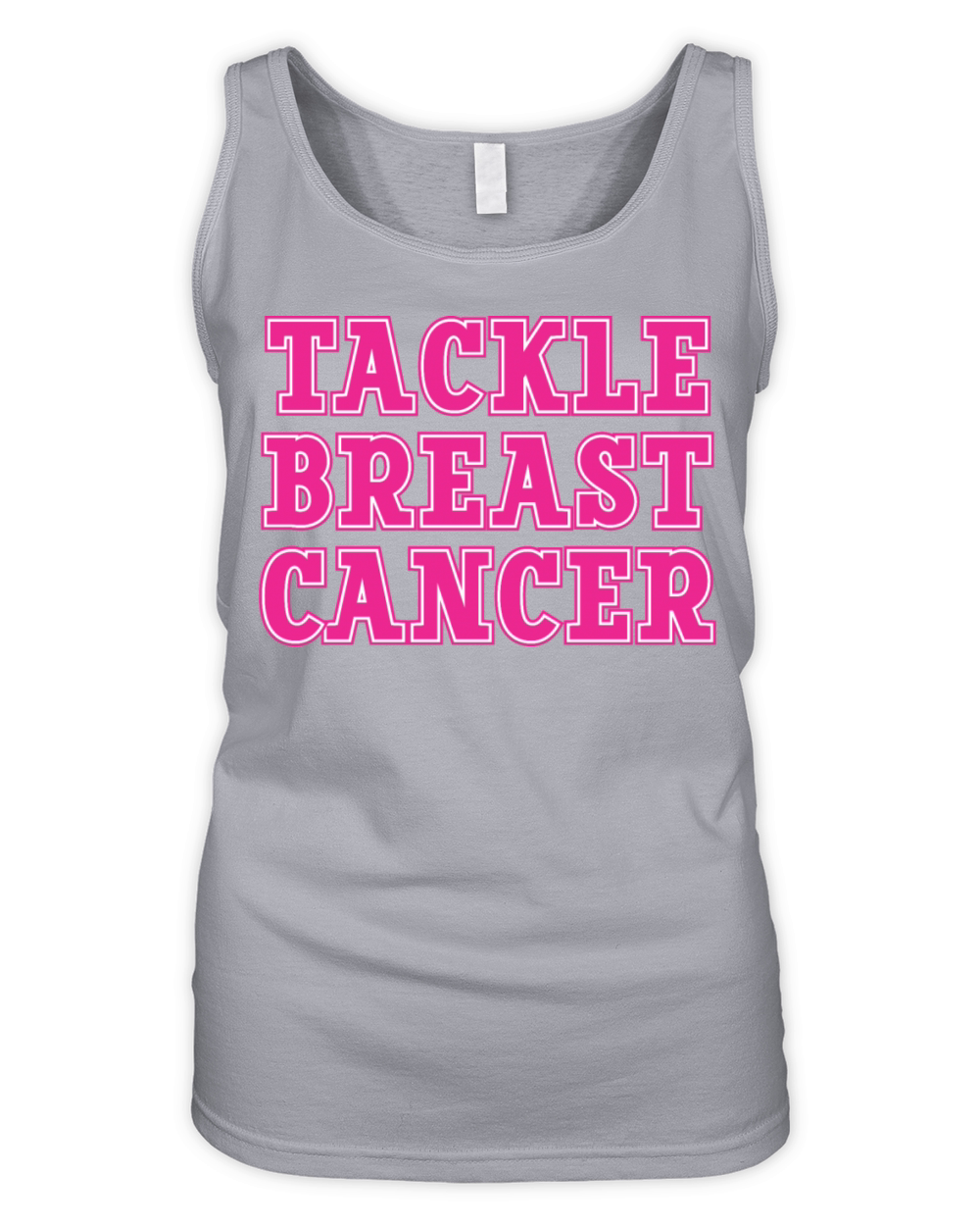 Pink Tackle Breast Cancer Support Organic Women's Tank Top