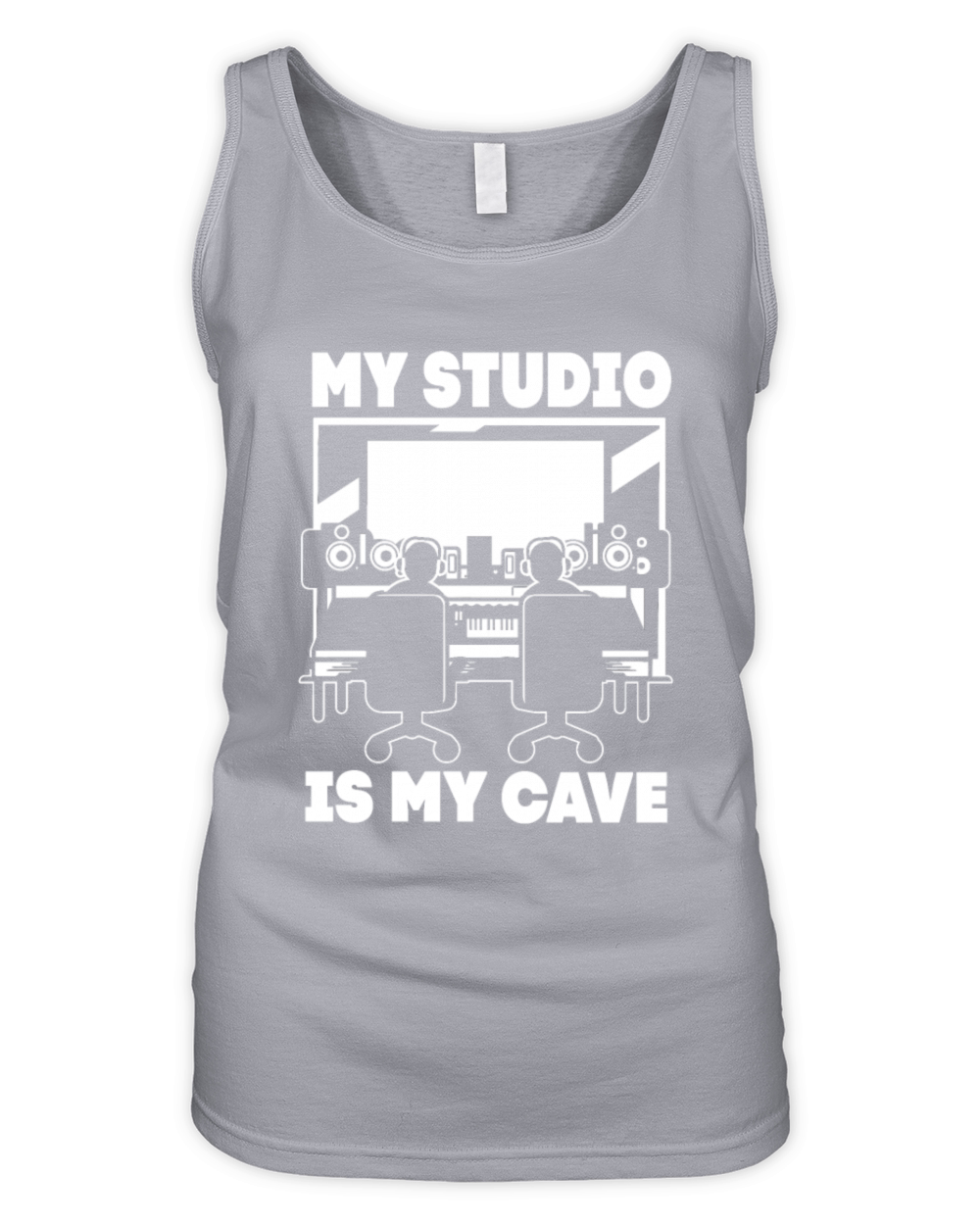 Vintage Music Producer My Studio Is My Cave Organic Women's Tank Top